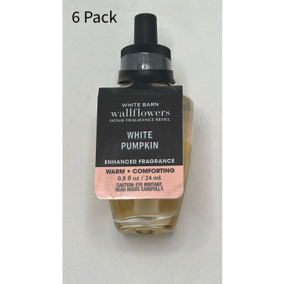 Bath & Body Works White Barn WHITE PUMPKIN Wallflowers Fragrance Refill - 6 Pack