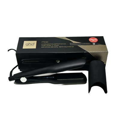 ghd Max Styler 2" Flat Iron Hair Straightener Wide Plates Ceramic Straightening Iron - Black