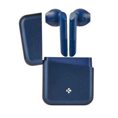MyKronoz ZeBuds Premium - TWS Wireless Earbuds with Aluminum Charging Case – Navy Blue