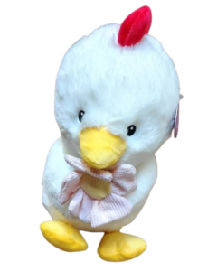 Playwright Plush Chicken Chick w/ Pink Flower 11” Stuffed Animal Easter