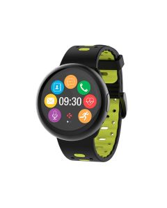 MyKronoz ZeRound2 Smartwatch with Circular Color Touchscreen - Black and Yellow