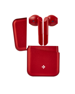 MyKronoz ZeBuds Premium - TWS Wireless Earbuds with Aluminum Charging Case – Red