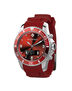 MyKronoz ZeClock Analog Smartwatch with Quartz Movement - Red