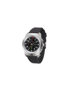 MyKronoz ZeTime Hybrid Smartwatch 39mm Stainless Steel - Brushed Silver with Black Silicone Band