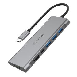 LENTION 7-in-1 USB C Hub with 4K HDMI and SD Card Reader More