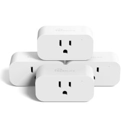 Smart Plug, Treatlife 2.4GHz 15 Amp Wifi Smart Outlet with Child Lock and Vacation Mode - 4 Pack