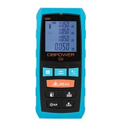 DBPOWER S6 100M/328FT IP54 Water/Dust/Shock proof Laser Measure with Extended Ruler