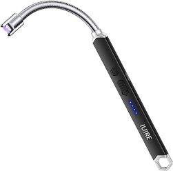 Luire 609 Candle Lighter Electric Rechargeable Arc Lighter with Flexible Neck-Black