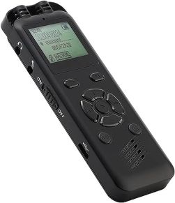 32gB Digital Voice Recorder For Lectures Meetings - A36 Audio Recorder With Playback Support External Microphone And Line