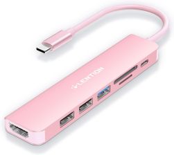 LENTION  CE-18-HCRUSB C Hub with 100W Charging- 4K HDMI, Dual Card Reader- USB 3.0 & 2.0 Compatible 2023-2016 MacBook Pro