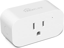 TREATLIFE SK50 Alexa Smart Plug - 1800W 15A WiFi Smart Outlet- White 