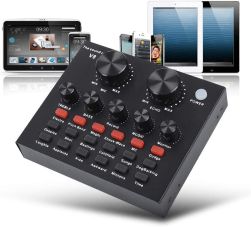 REMALL V8 -Live the sound Card- USB V8 Live External Sound Mixer Board