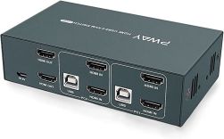 GREATHTEK Dual Monitor HDMI KVM Switch 2 Port
