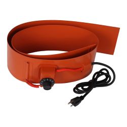 Drum Pail Heater 55-Gallon Silicone - Barrel Heat Pad Band Warmer Kit 30℃~150℃ 120V 5inch