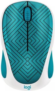 Logitech Design Collection Wireless Mouse M317C - Teal Maze