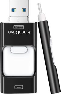 Sunany Flash Drive for iPhone 256GB, 4 in 1 Memory Stick