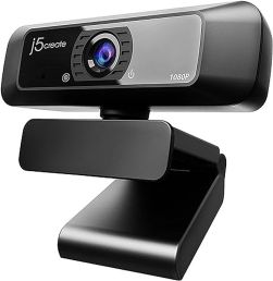 j5create JVCU100 USB Streaming Webcam - 1080P HD with 360° Rotation