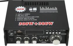 Audio Amplifier 300W Power Amplifier BT Wireless Remote Control Mini Small Amplifier