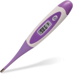 Purple Safety Baby Digital Thermometer - For Infants Babies Kids - 30 Seconds Read 