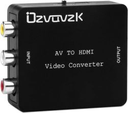 Ozvavzk RCA to HDMI Converter Compositve AV to HDMI Video Audio Converter Adapter Support 1080P