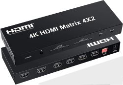 FERRISA YYG-E-1 4x2 HDMI Matrix Switch-4 in 2 Out Matrix HDMI Video Switcher Splitter (No remote)