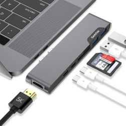 Gemrise USB C Hub Compatible with MacBook Pro 7 in 1 Adapter