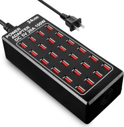 MIXILIN 24-Port 100 watt (20 A) USB Charging Station