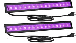 Onforu 2 pack 27W LED Black Lights Blacklight Bars with Plug and Switch