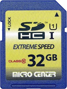 Micro Center 32GB SD Card Class 10 SDHC Flash Memory Card 