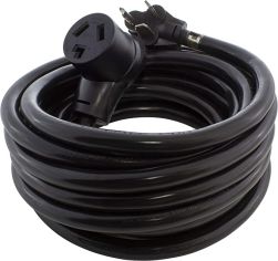 AC WORKS 30Amp Dryer Extension Cord (10FT 3-Prong Dryer) - Black