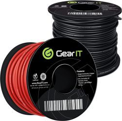 GearIT 16 Gauge Wire (150ft Each - Black/Red) Copper Clad Aluminum CCA - Primary Automotive Power/Ground for Battery Cable