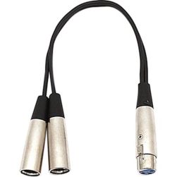 Seismic Audio SA-Y25- 6 Inch 3.5mm Female to Dual RCA Female Stereo Splitter Cable - Extender Cord