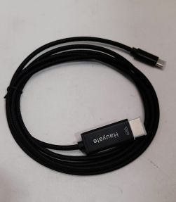 Hauyate HDMI to USB-C Cable - Nylon Braided Cable-Black