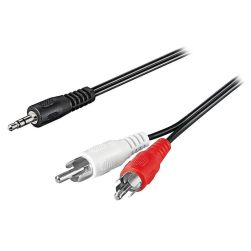3.5mm to RCA Cable Red And White Connection 3FT - LOT OF 10
