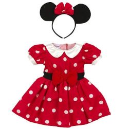 Disney Baby Girls Red White Minnie Mouse Costume - Size 3 Months