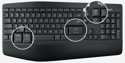 Logitech K850 Wireless Keyboard ONLY 920-008219 (NO Battery COVER) (FRENCH)