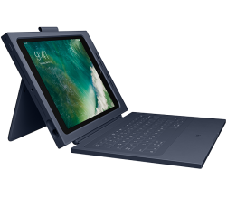 Logitech Rugged 2 Protection Combo Keyboard Folio Case for iPad 9.7 - Navy Blue