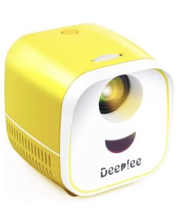 DeepLee L1 Portable Projector for Kids LED LCD Video Projector for Home Theater