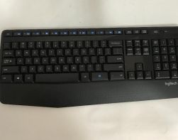 Logitech K345 Wireless Full-sized Keyboard with Palm Rest - Black (NO Battery COVER)