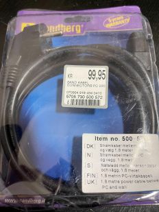 Sandberg 1.8m Power Cable for PC- Black
